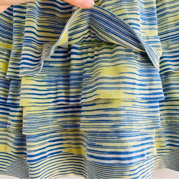 Gianni Bini Silk Blend Dress Midi Tiered Ruffle Hem - Picture 4 of 11